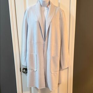 Philosophy Women's Light Blue Faux Leather Trench Coat